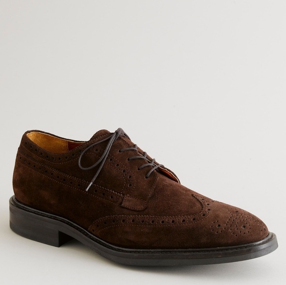 J. Crew Other - J. Crew Brown Suede Wing Tip Oxford Dress Shoes